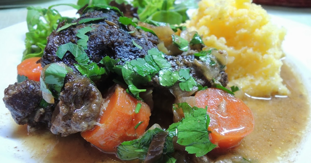 Around the World in favorite recipes Braised Beef cheeks in Verjuice