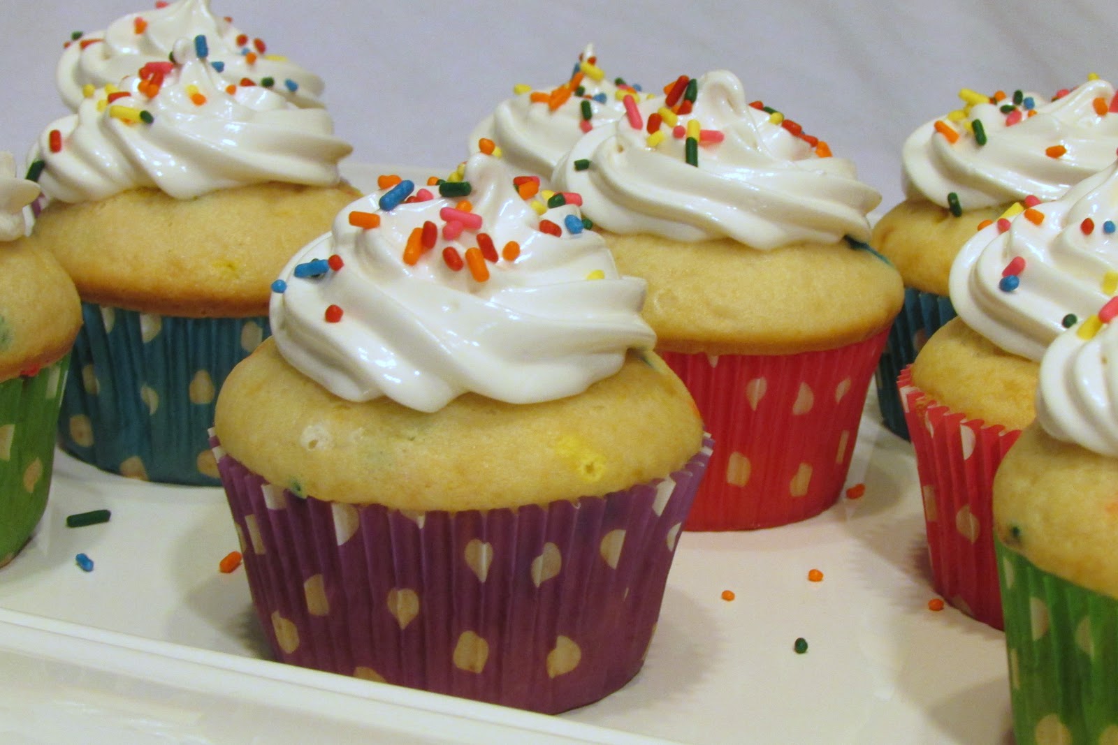 Baker Becky Confetti Cupcakes