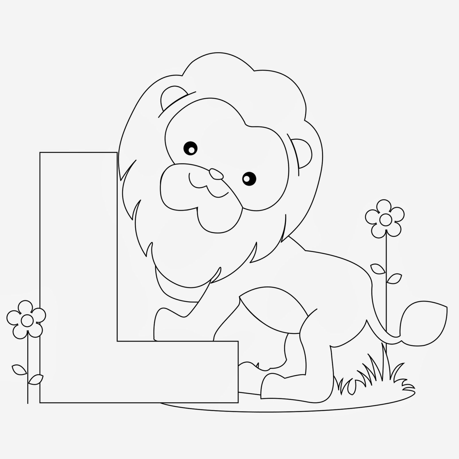Printable Alphabet Coloring Page Lion Printable Alphabet Coloring Page Lion