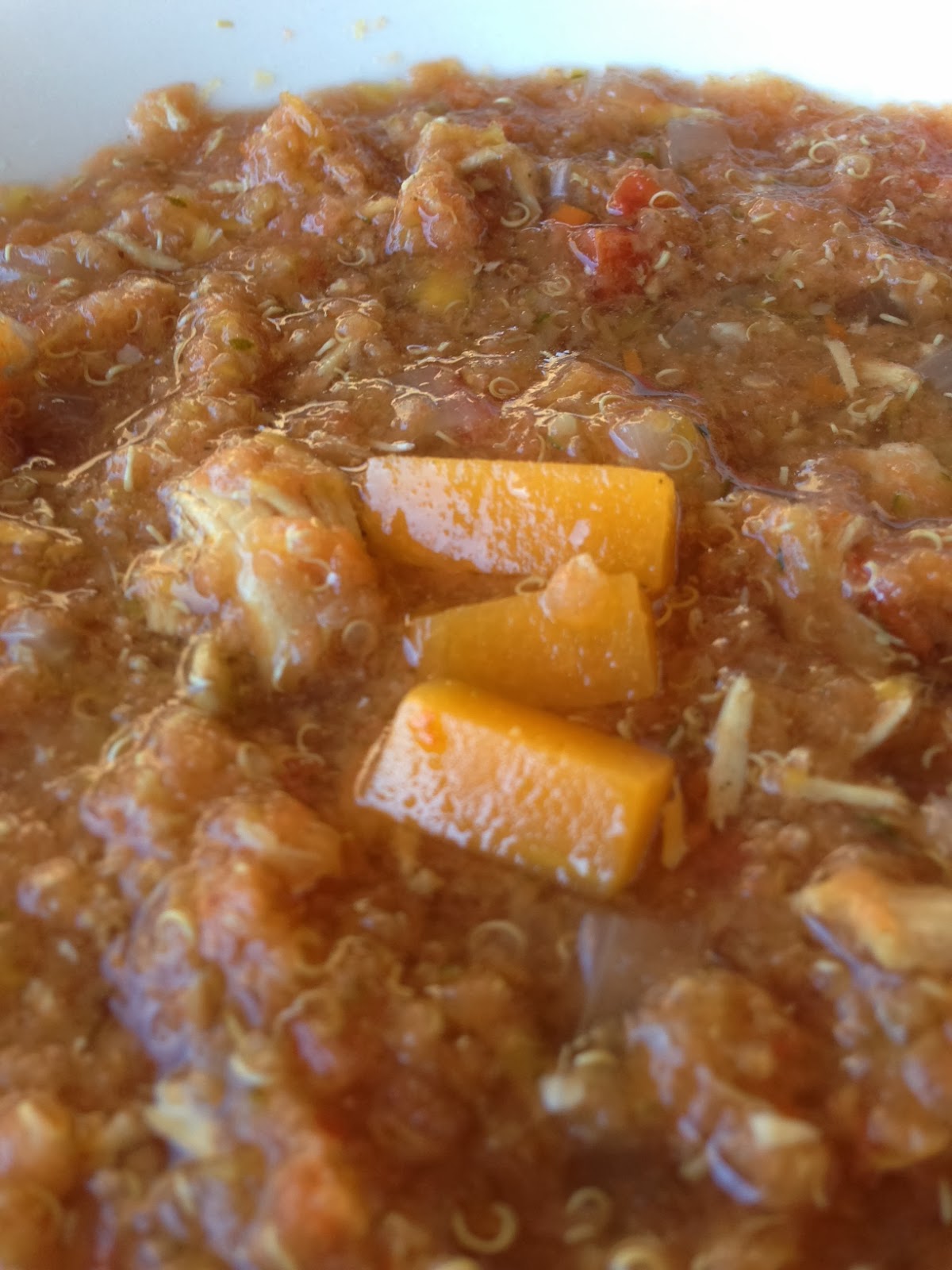 Ordinary Red Chicken Squash Quinoa Soup