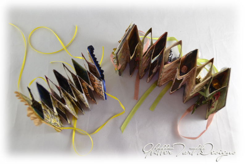 Glitter Tart Designs ATC Accordion Book with cutouts Video Tutorial