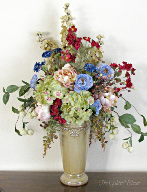 Fall Fl Arrangements Designing With Silk Flowers The Gilded Blue Is Integrated Throughout Our Living Room And This Flower Ties The Arrangement