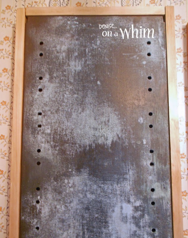 Blue Patina Magnetic Board with Modern Masters Metal Effects Paints | Denise on a Whim