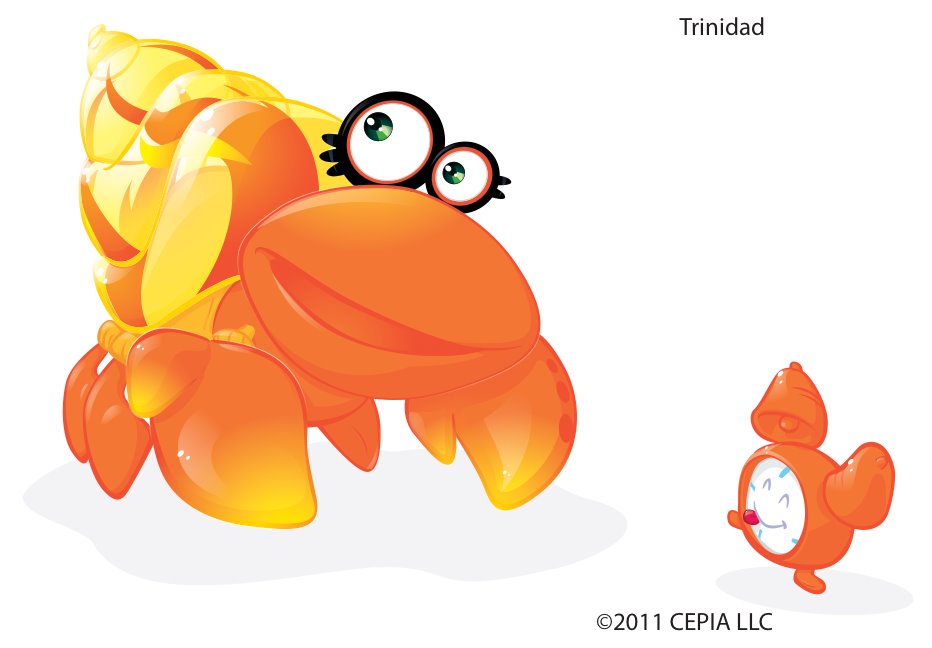 XiaXia Pets Hermit Crab Shell Orange with Festive Design Cepia