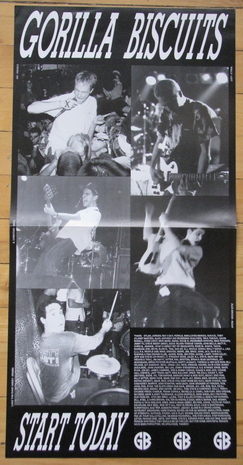 We Will Bury You Gorilla Biscuits Start Today "Final" Press