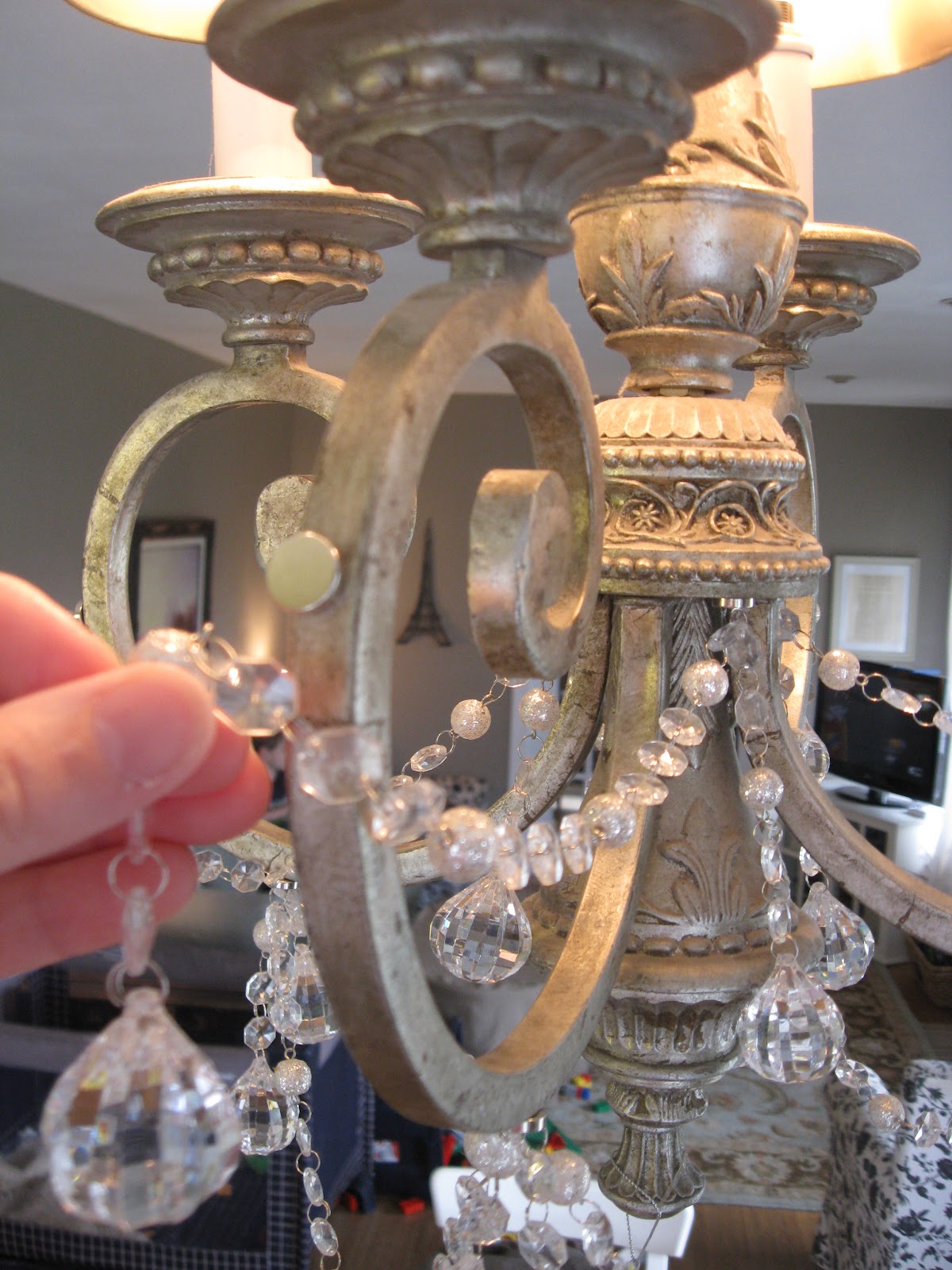 Of Wool and Loveliness DIY Crystal Chandelier and a Lacy Leaf Baby Sweater