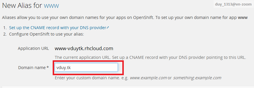 Hướng dẫn tổng hợp: Openshift + Wordpress + Dot.tk + Cloudflare + Outlook Mail Domain Screenshot+(171)