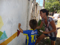 La Cámpora Mercedes: Murales de concientización para la vuelta a la escuela