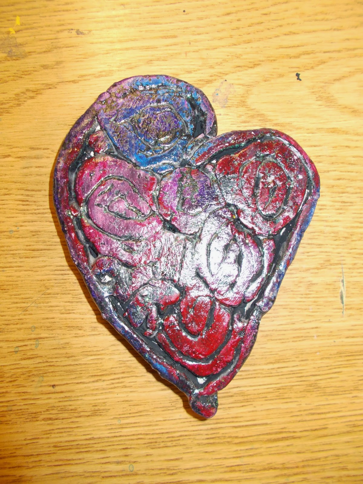 Mrs. Pierce's Polka Dot Spot Clay Coil Hearts