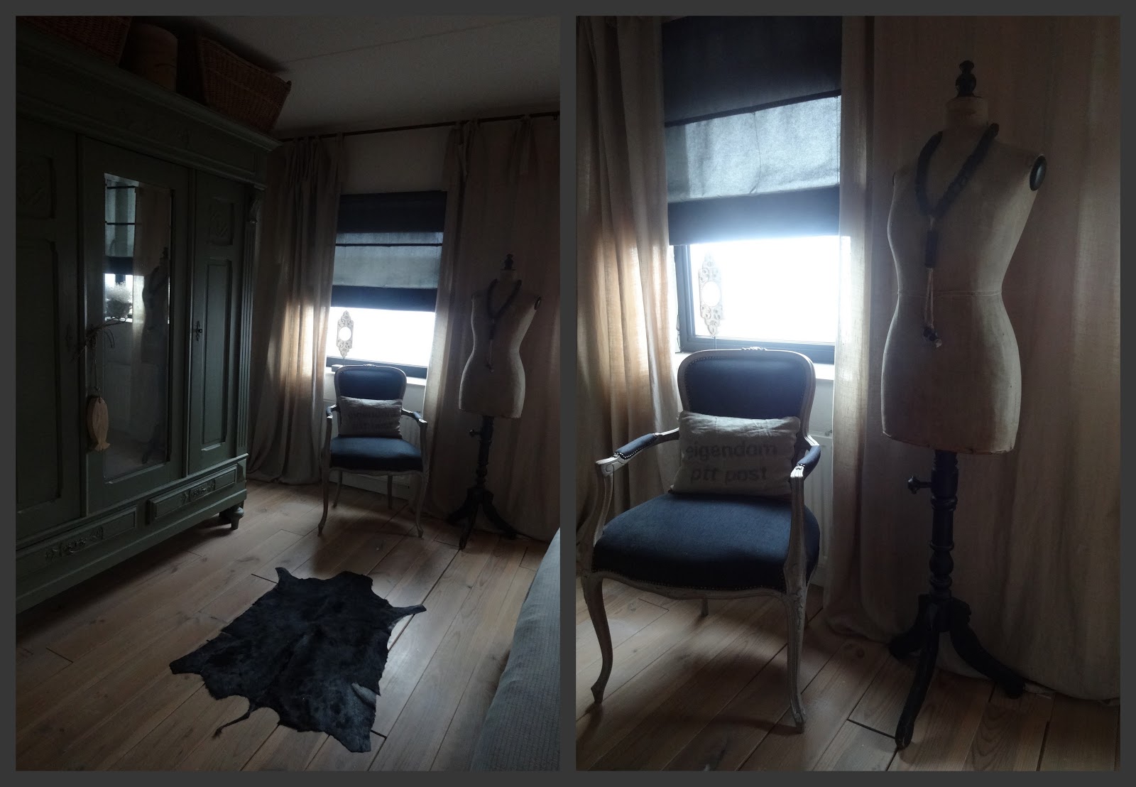 Het moonhuis: kletsverhaal en master bedroom.