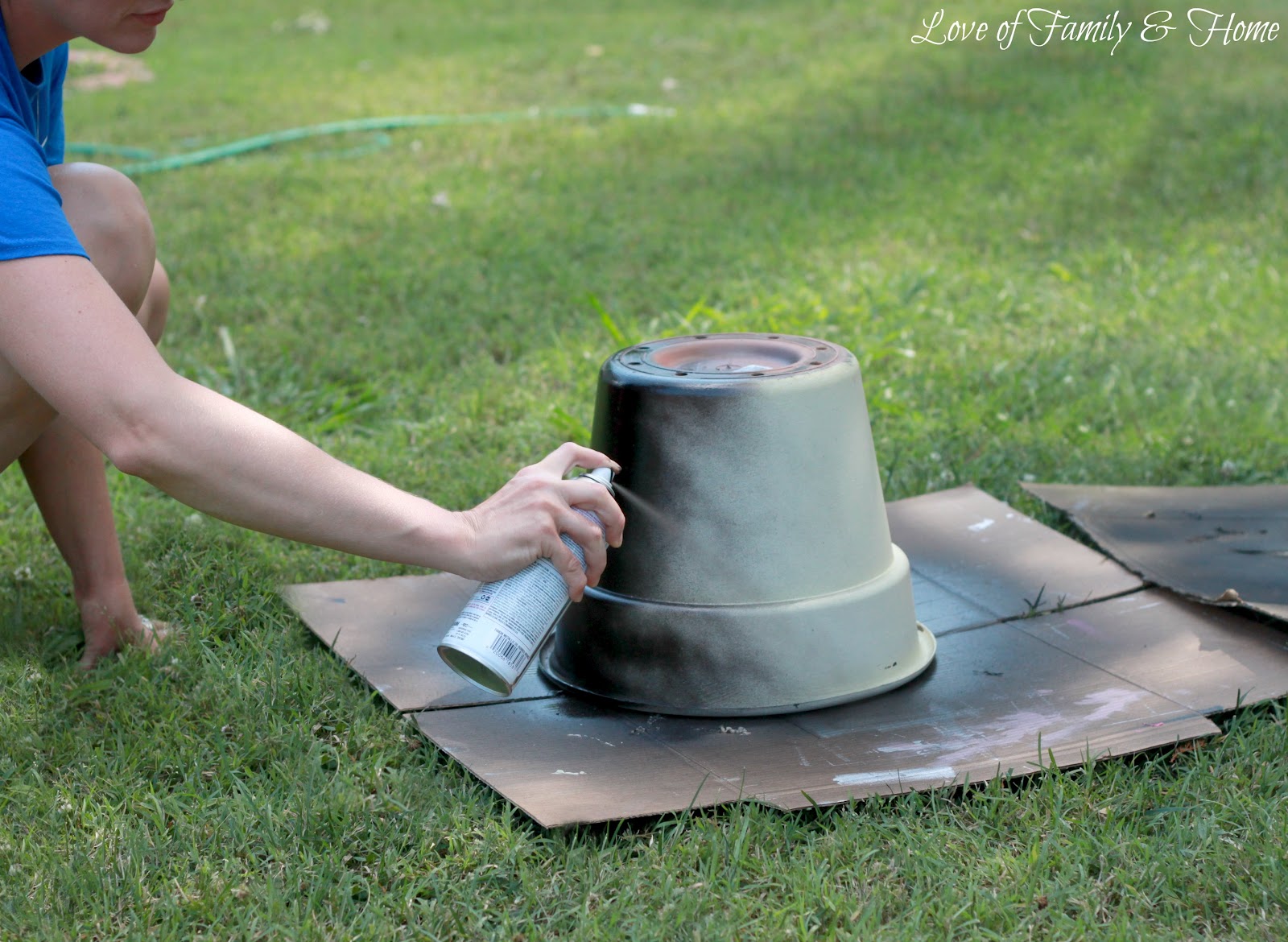 Giving Old Flower Pots New Life with Spray Paint Love of Family & Home