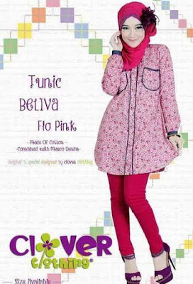 Baju muslim dengan motif bunga bahan katun image Baju muslim dengan motif bunga bahan katun image