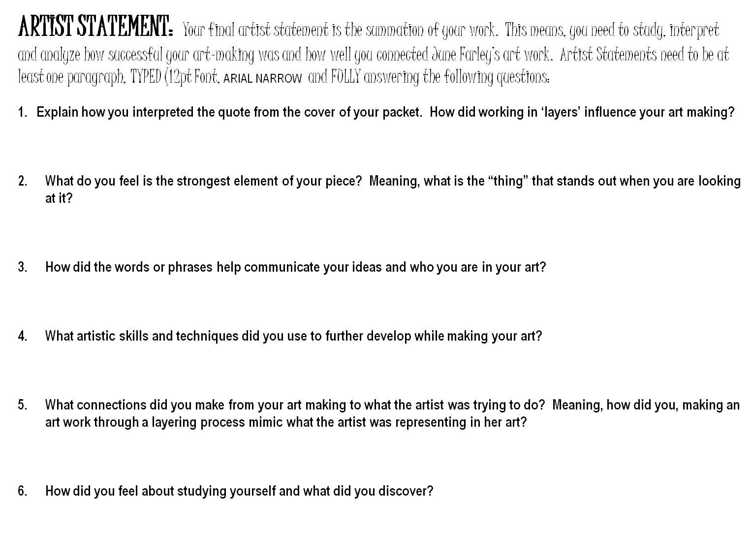 Essay answers