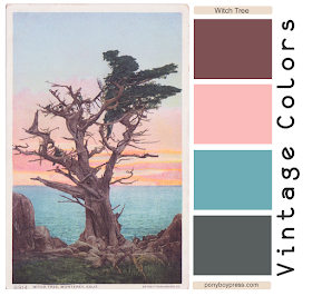 Vintage Color Palette - The Witch Tree - get hex color codes on the blog ponyboypress.com