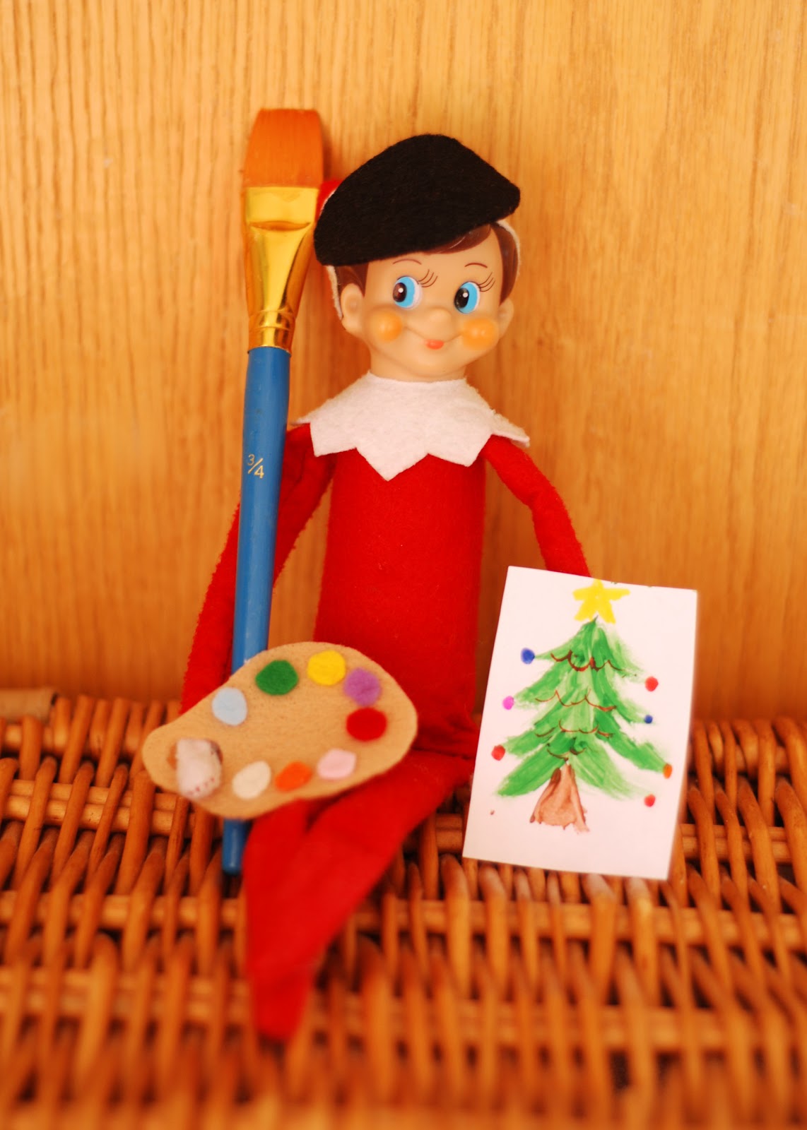 Cherishing the Inbetweens: Elf on the Shelf Day 17: Chippy the artist