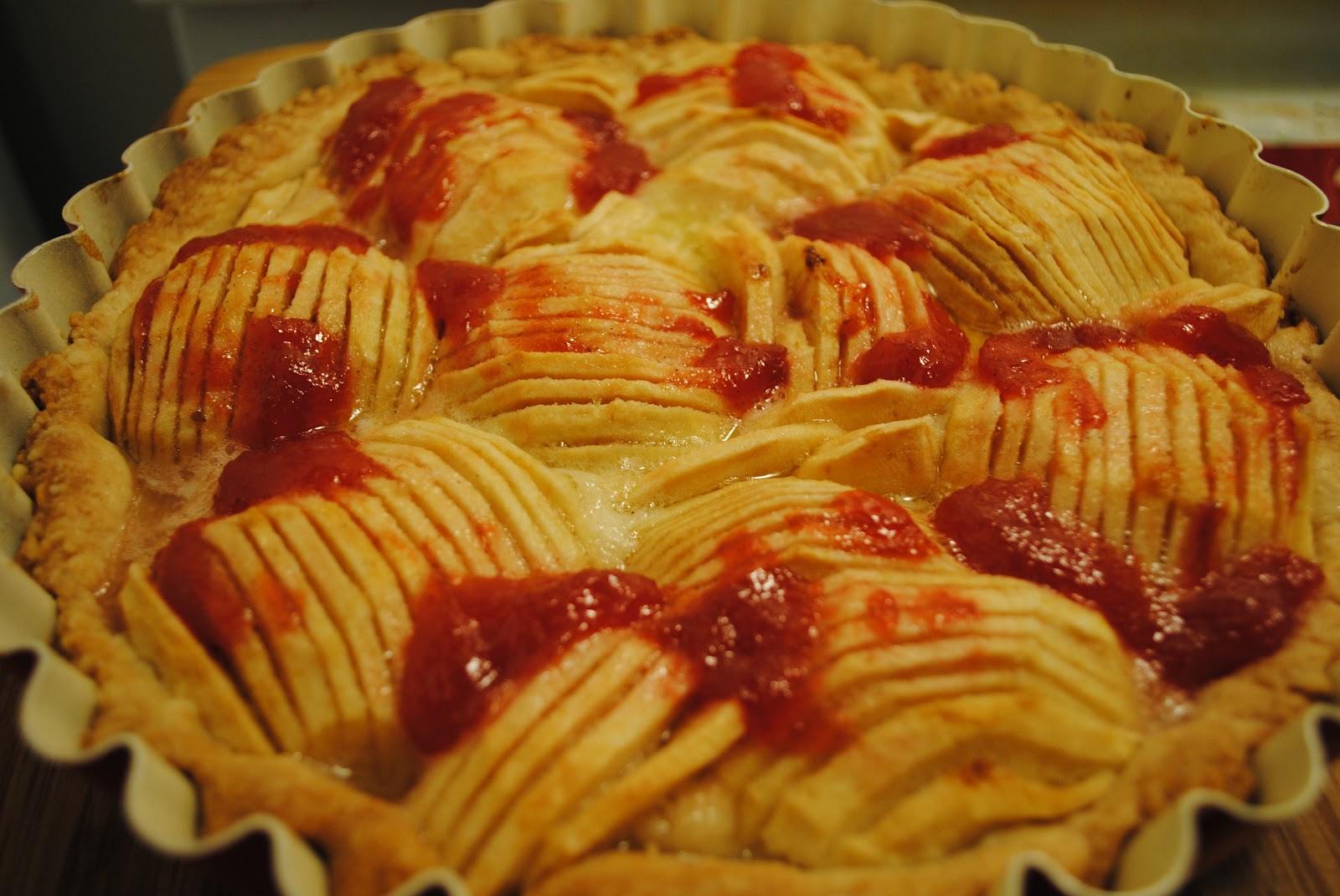 Pink Lady Apple Tart with a Plum Glaze {France}