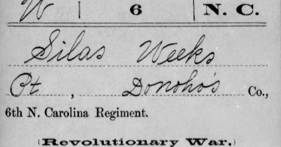 The Pendleton Genealogy Post Silas Weeks, A Casualty of the