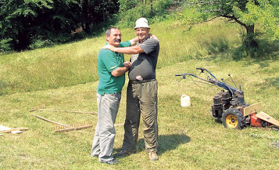 Dragoljub Simic (left) with Fazlija Uko (right). Serb and Albanian. 