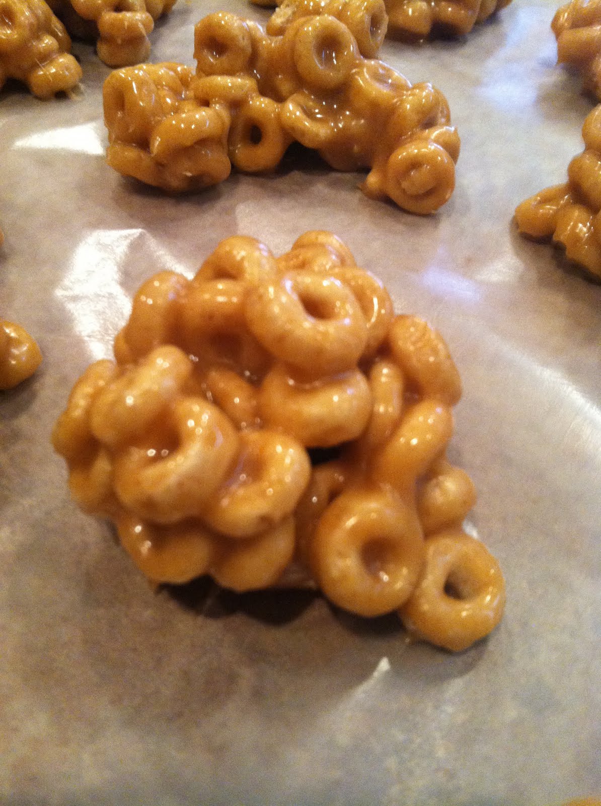 Baking is Cheaper than Therapy Peanut Butter Honey Nut Cheerio Clusters