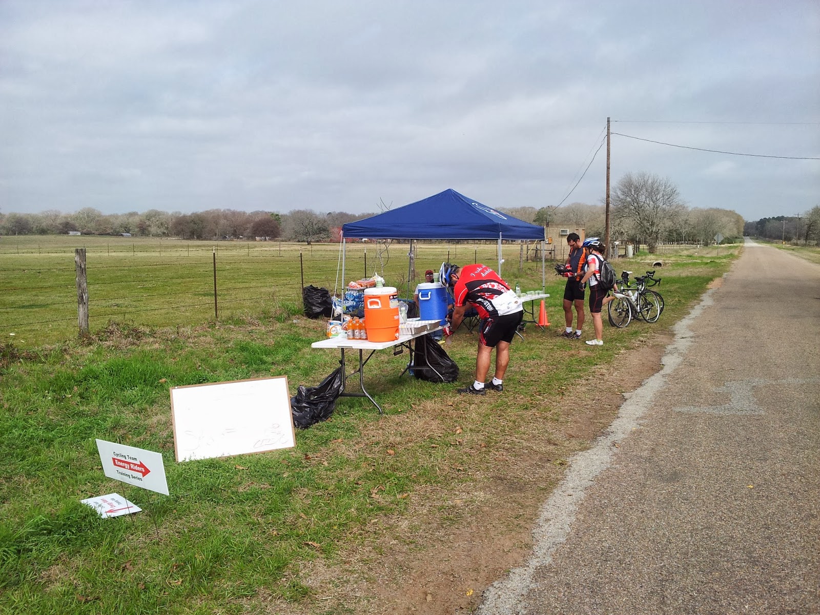 Break Point of our MS 150 Bike Training ride in Waller Texas