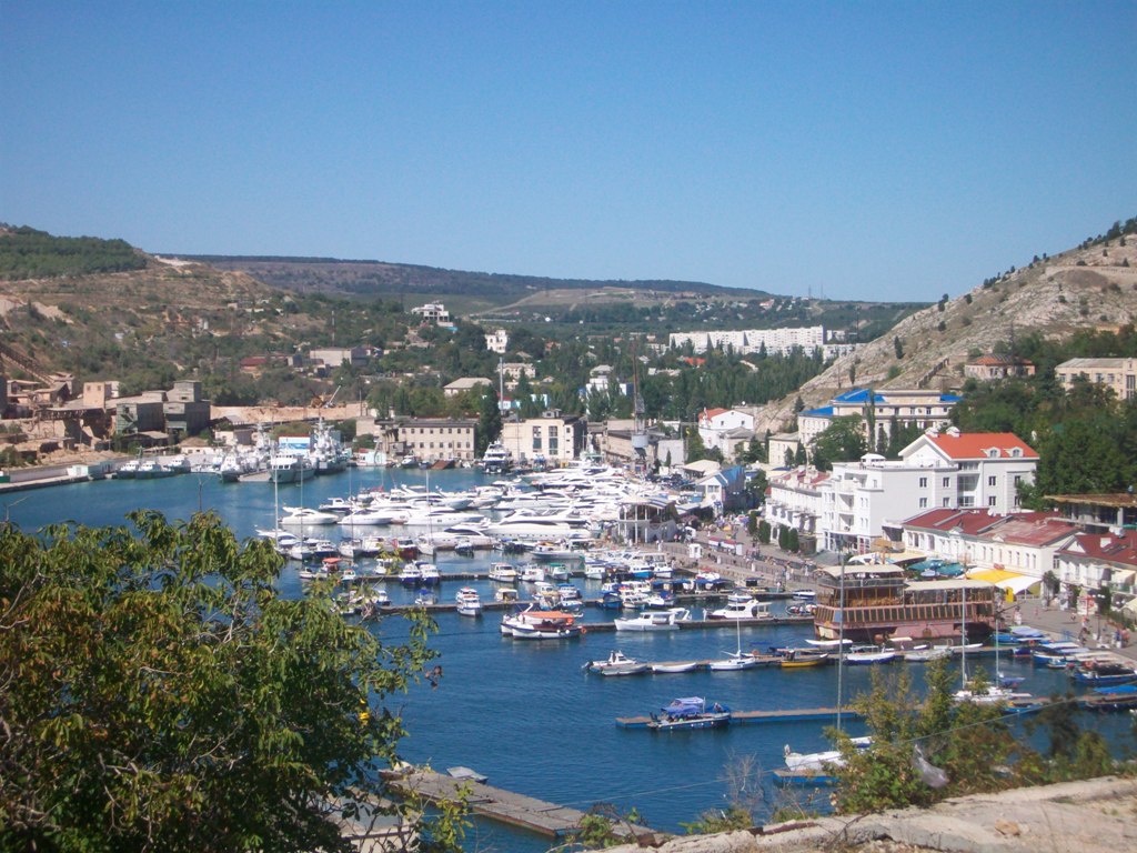 There are boats and yachts on Balaklava berth.
