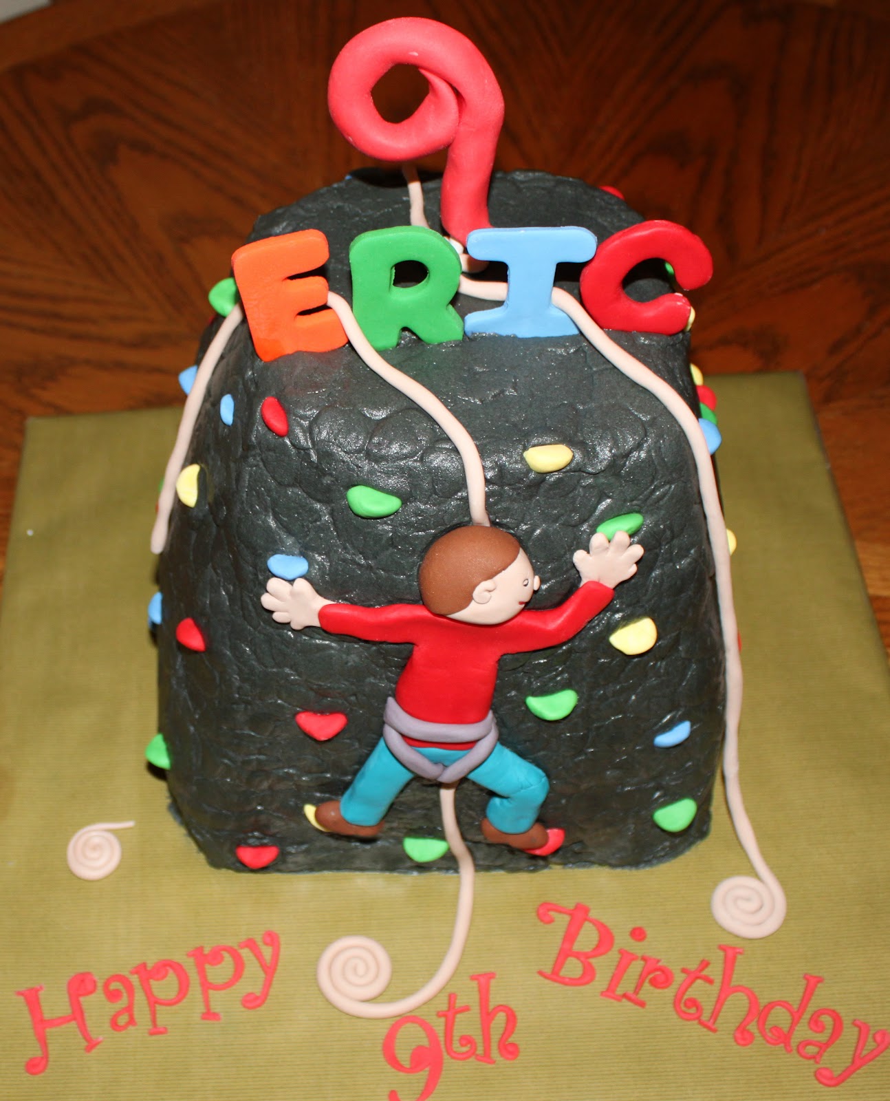 A Little Bite of Heaven Rock Climbing Wall Cake