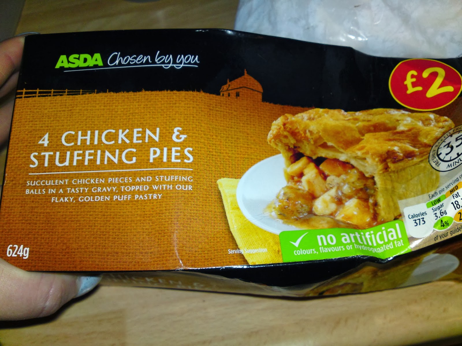 Lactose Free UK Asda 4 Chicken & Stuffing Pies