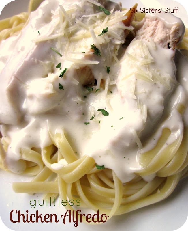 Guiltless Chicken Alfredo Recipe / Six Sisters' Stuff Six Sisters' Stuff