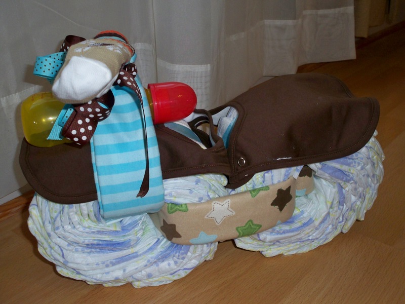 GreenKids Boutique Motorcycle Diaper Cake Tutorial