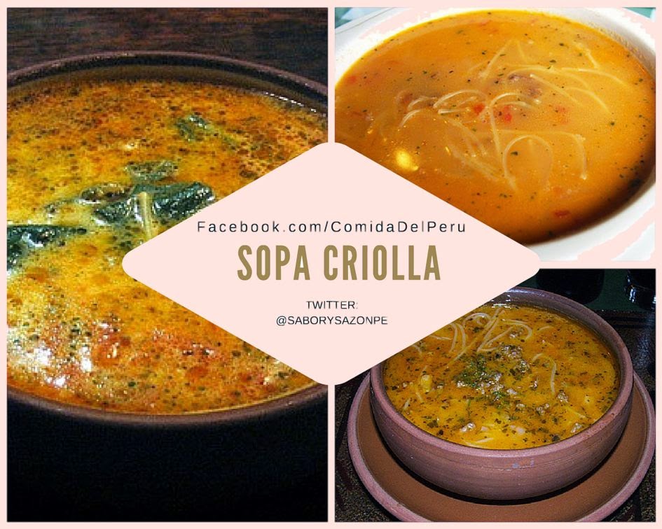 Receta De Sopa Criolla

