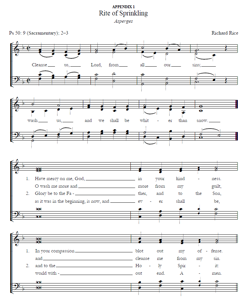 The Rite of Sprinkling Chant Café