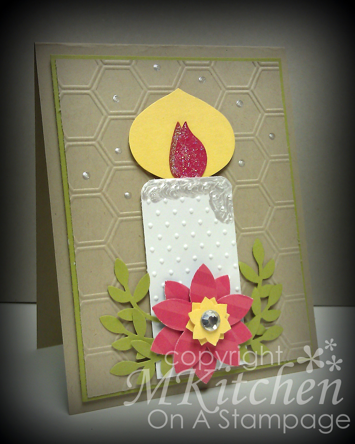 Embellished ornament christmas card Christmas Card Throwdown: April Embellishment Challenge