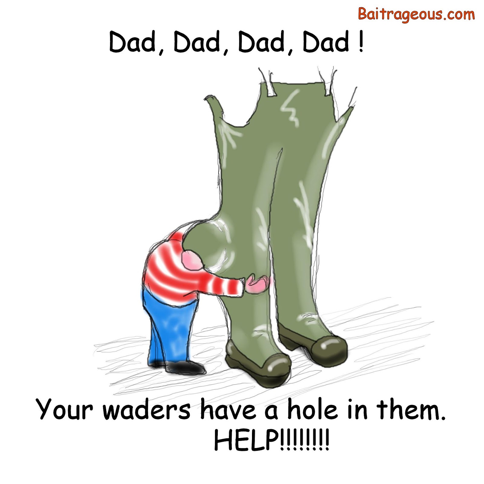 BaitRageous Finding holes in waders!