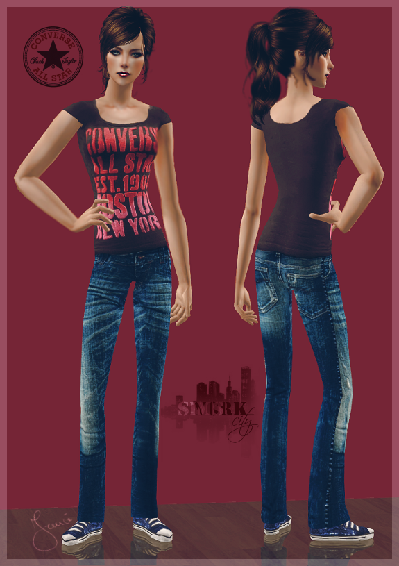 sims -  The Sims 2. Женская одежда: повседневная. Часть 3. - Страница 28 25-+Converse+Outfit+02