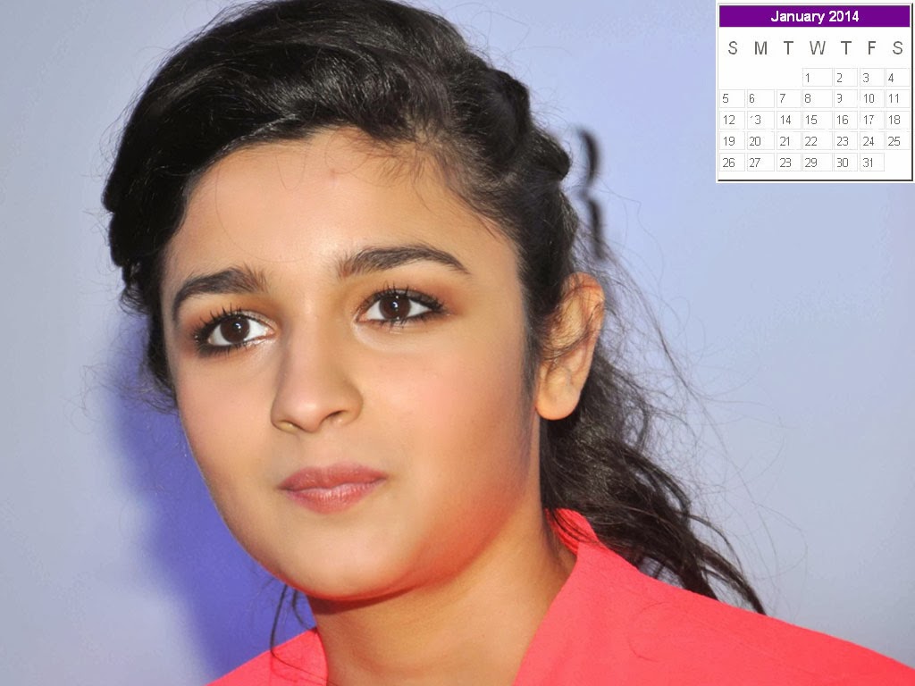 Alia Bhatt Calendar 2014: Alia Bhatt New Year 2014 Calendar - 2014 New