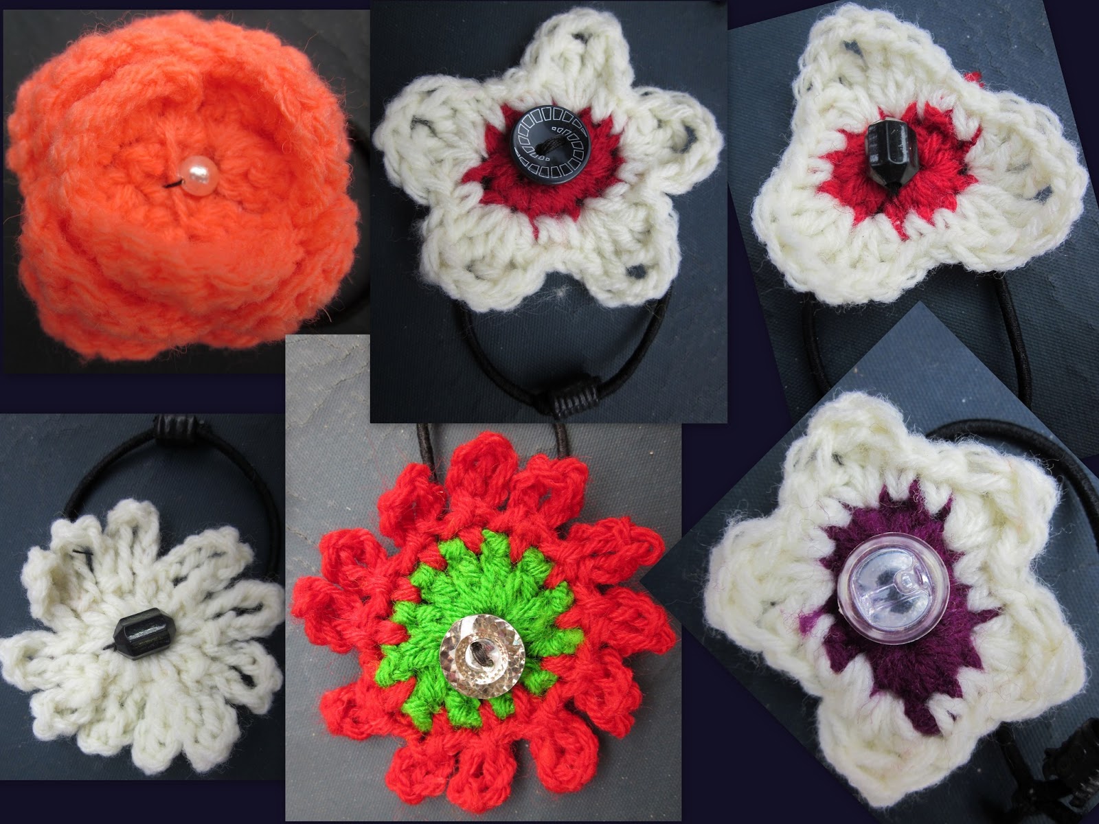 CREATIVE HALL CROCHET FLOWER RUBBER BANDS