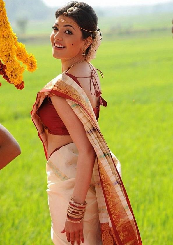 eShowBiz: Cute Kajal Aggarwal In Saree...