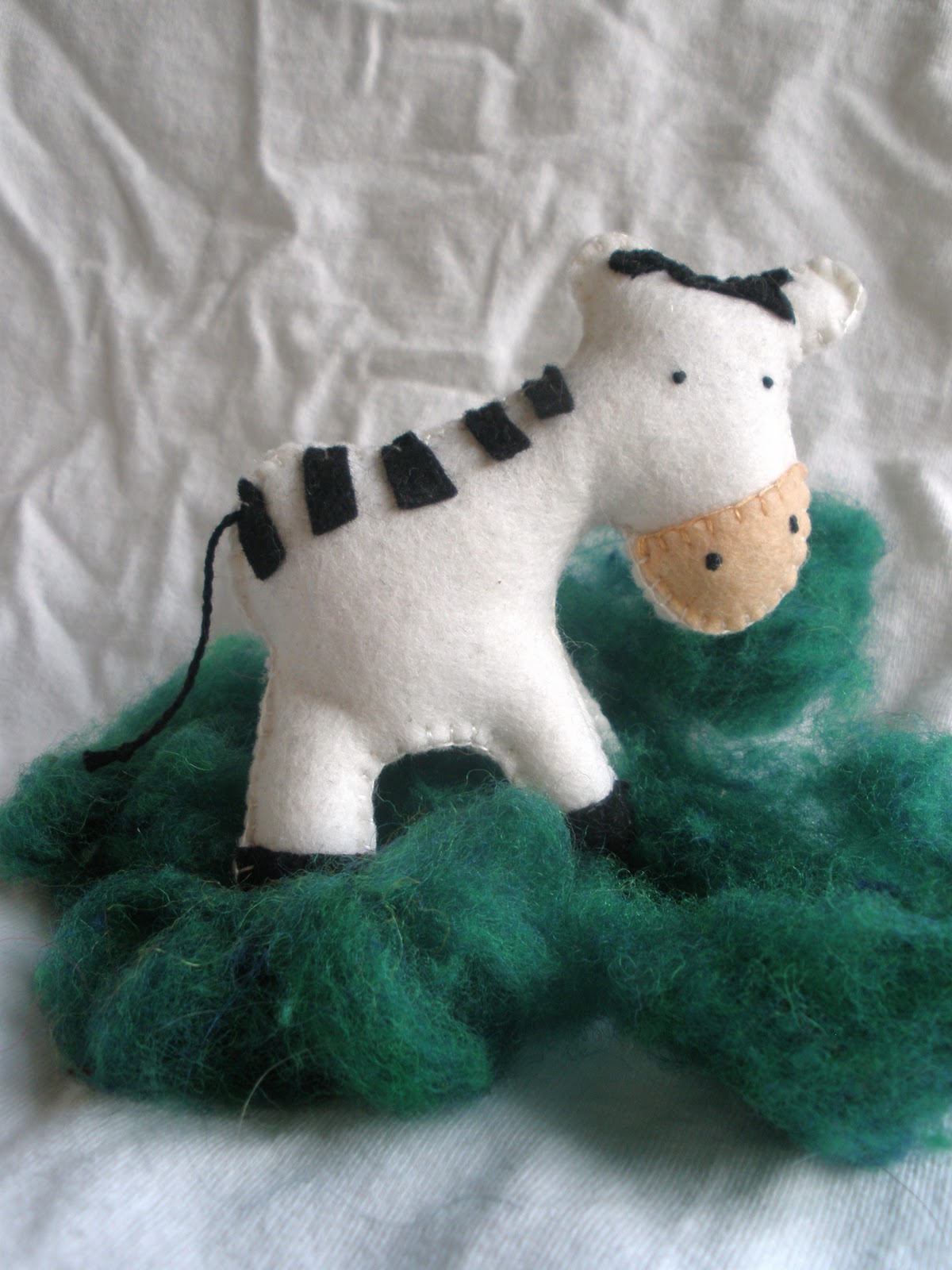HandEmbroidered Wool Felt Toys Harvest Moon by Hand