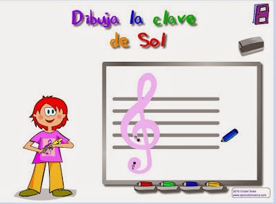 Dibuja la clave de Sol