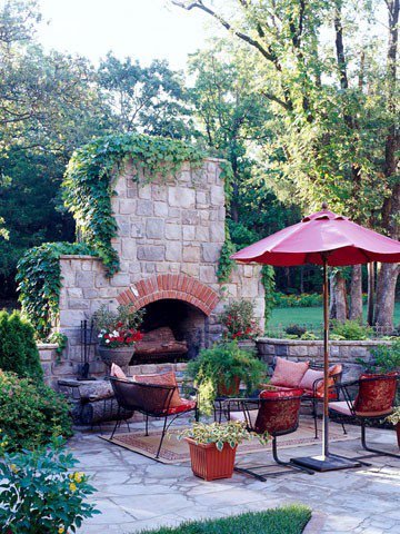 Mil ideas para la casa y el jardin ♥: chimenea exterior