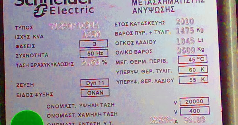 Αποτέλεσμα εικόνας για πινακιδα μετασχηματιστη
