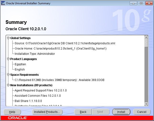 How to install Oracle Client 10g IT Technical Stuff