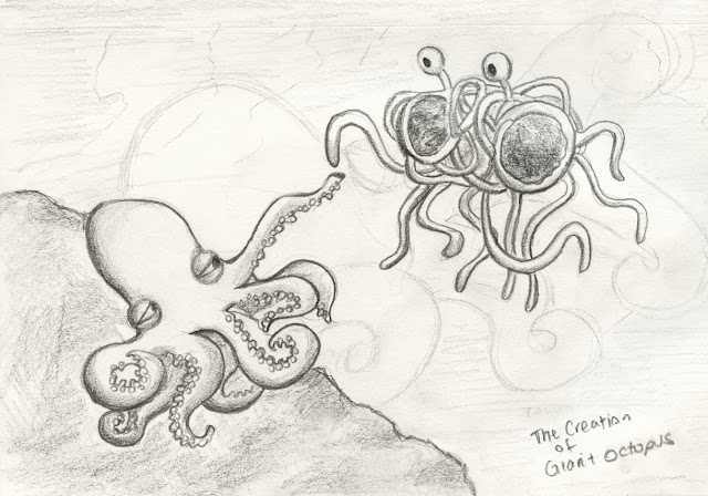 The Creation of Giant Pacific Octopus illustration