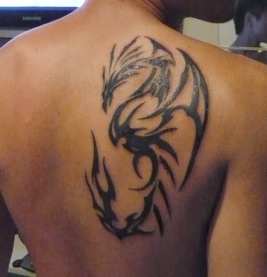 Tattoo back dragon tribal Dragon tattoo