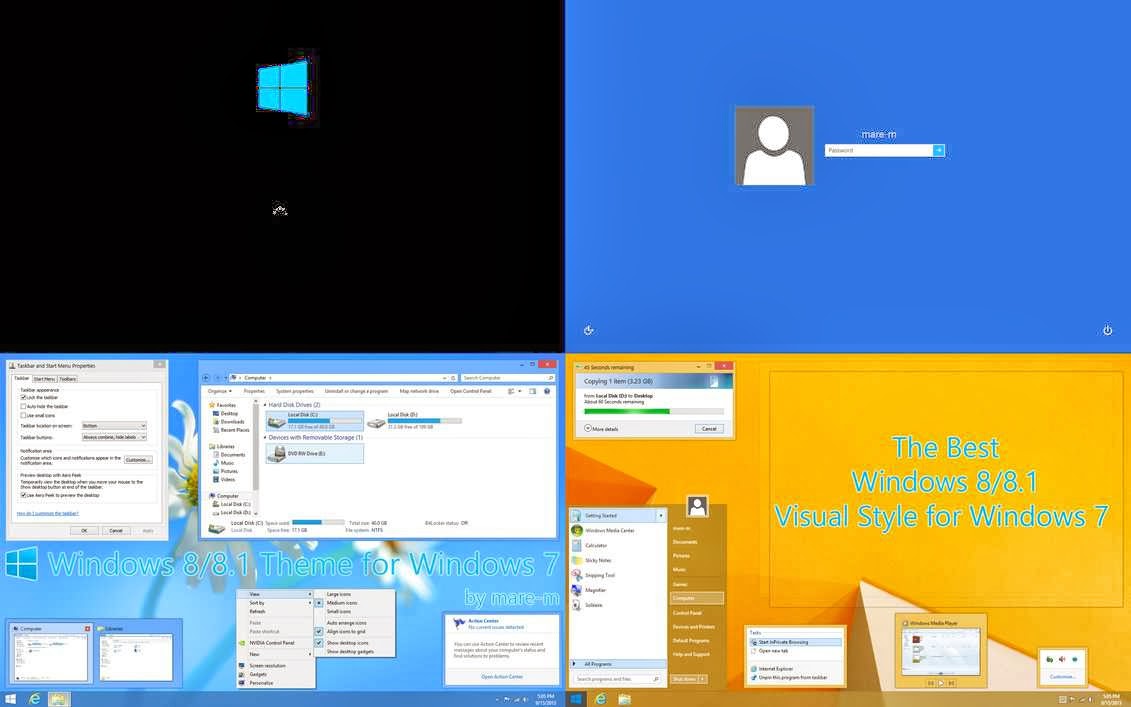 Tema Windows 8 untuk Windows 7/Vista/XP Download ROM