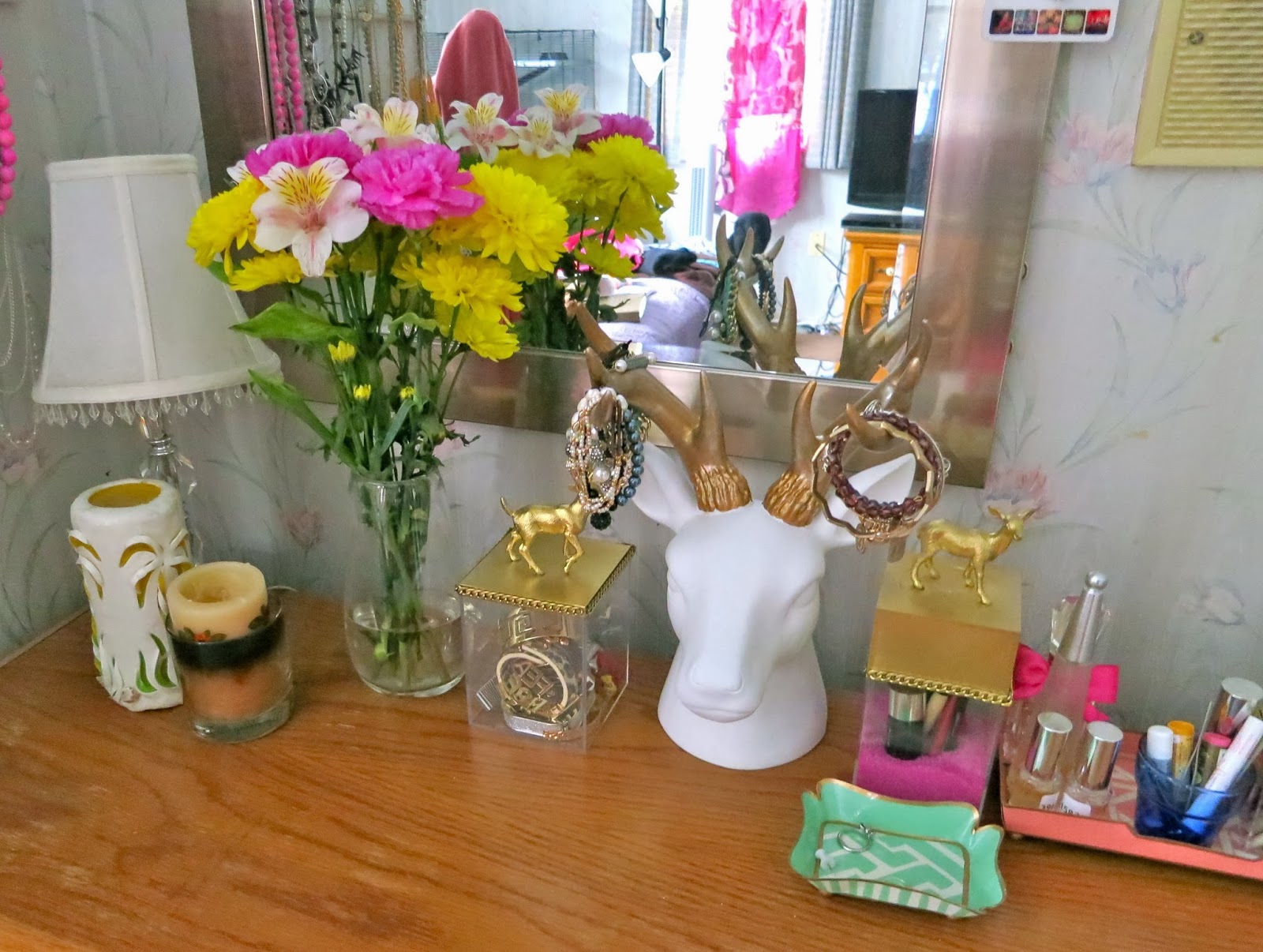 Ask Away Blog How I Decorate My Bedroom On My Dresser I Keep Makeup Brushes Some Curly Used Perfumes And Bracelets Use Decorative Canisters To Display Them All