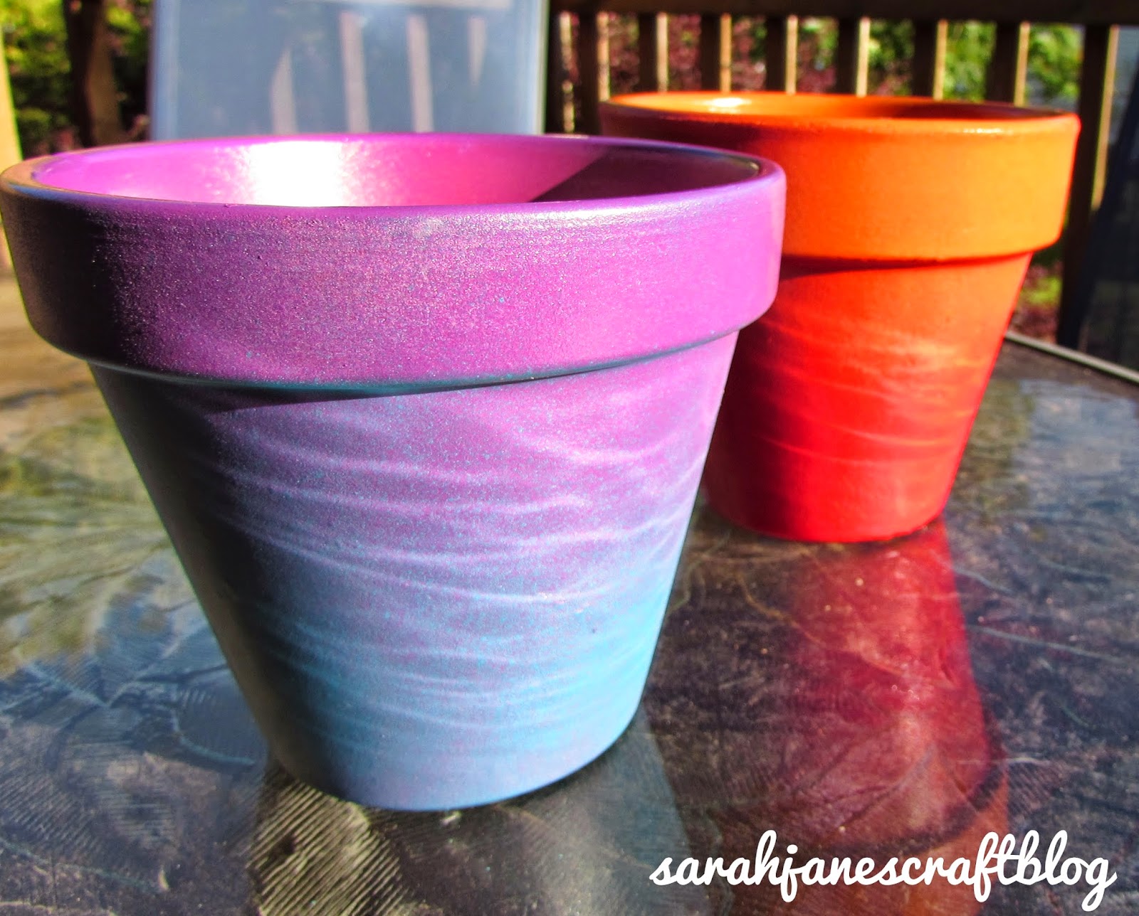 Sarah Jane's Craft Blog Ombre Terra Cotta Pots