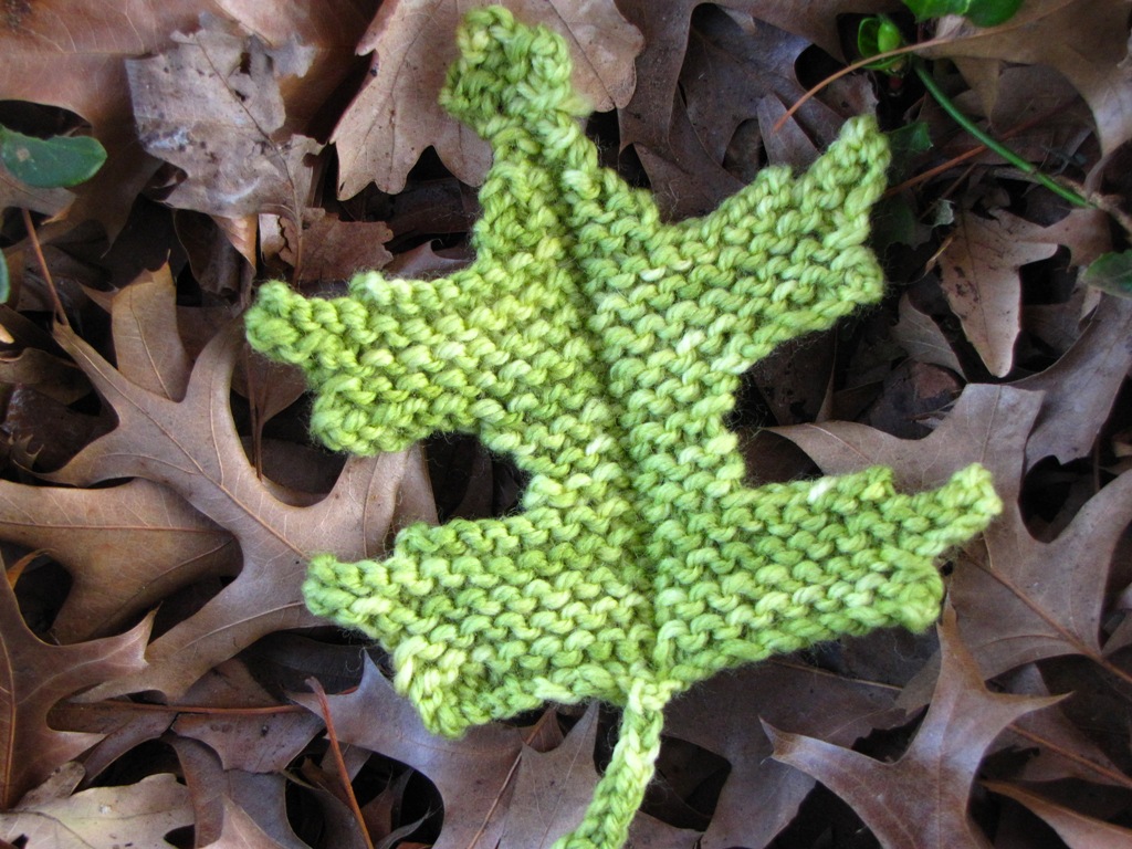 Pin Oak Leaf Knitting Pattern - Natural Suburbia
