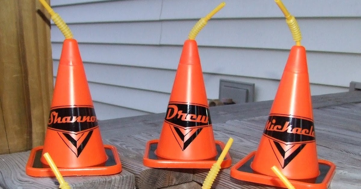 Jamie's Craft Room Construction Cone Personalized Cups