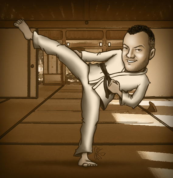 caricatura Karate kyokushin